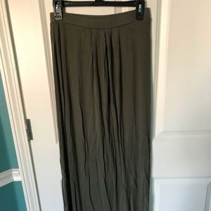 Olive green maxi skirt